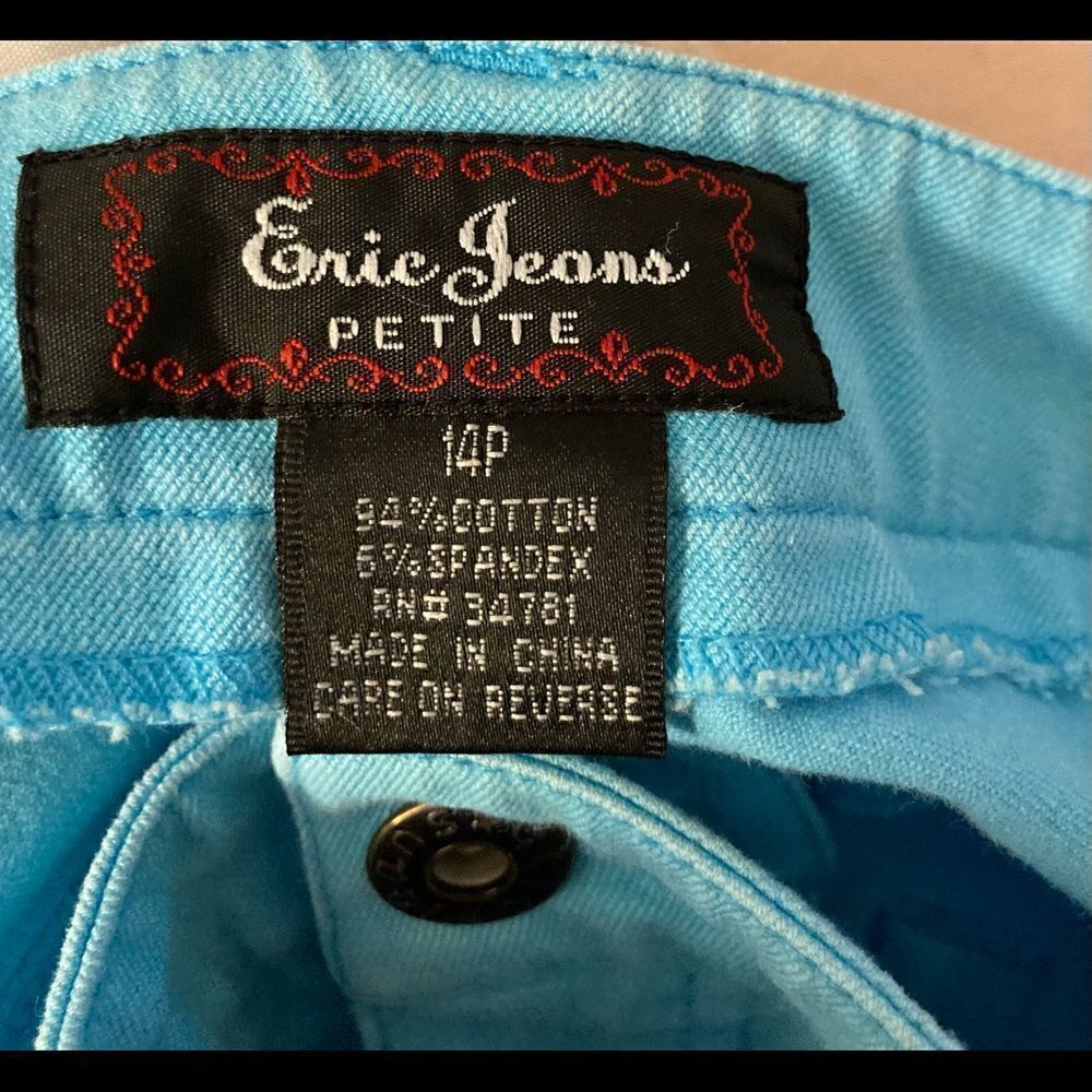 TURQUOISE ERIC JEANS SZ 14P - Picture 3 of 7